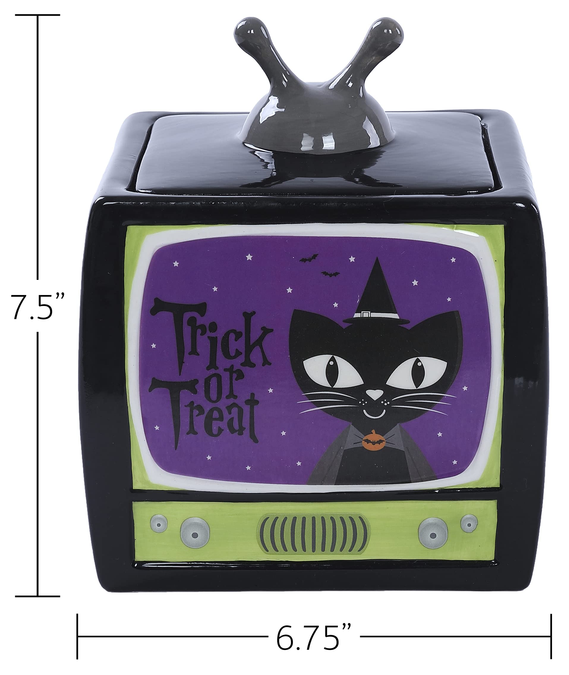 Stephanie Imports Trick or Treat - Vintage TV Halloween Themed Fall Holiday Ceramic Cookie Jar