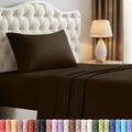 Utopia Bedding Twin Sheet Set - Soft, Breathable Microfiber | 3-Piece Bed Sheets in Brown