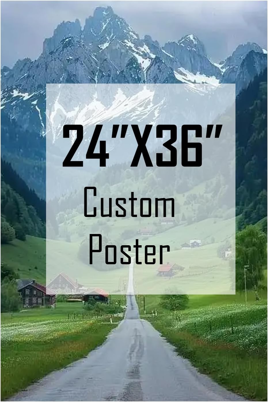 Skiennix Personalized Custom Poster Print - Unframed 24"x36" Canvas - Upload Your Image/Photo