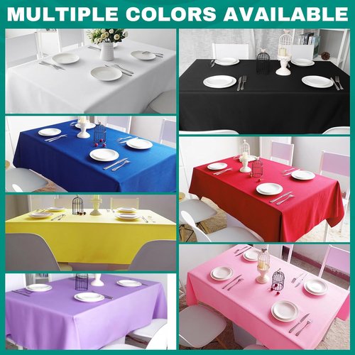 30 Pack Black Plastic Table Cloths - Disposable 54 x 108 Inch Covers for Parties, BBQs & Weddings