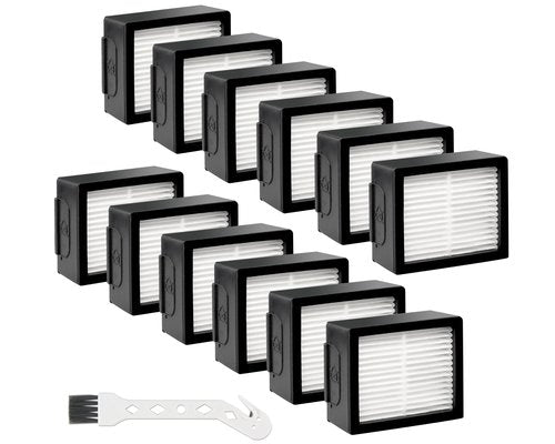 12Pack Filters Replacement for iRobot Roomba E I & J Series Combo E5 E6 E7 i3 i3+ i4 i4+ i5 i5+ i6 i6+ i7 i7+ i8 i8+ J5 J6 J8 Vacuum Cleaner-12 x High Efficiency Filters 4639161,1 x Brush by Techecook