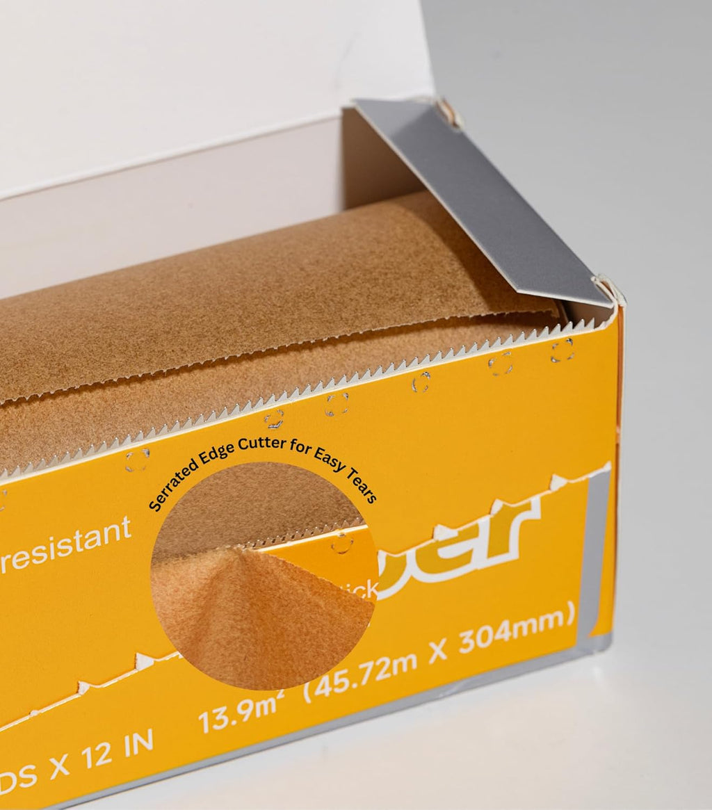 24/7 Bags Parchment Paper Roll - Non-Stick, Food Safe, 300 Sq Ft, 12" Wide | Perfect for Baking & Cooking
