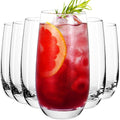 LuxMarbleMuse 6pcs Highball Glasses Set - 16 oz, Mojito Glass Cups, Collins Glassware Set