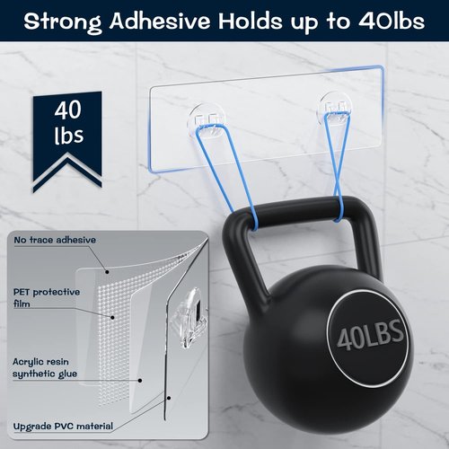 AKTECKE Shower Caddy | No-Drill Adhesive Wall Hooks for Corner Organizer | Waterproof Design