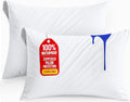 Utopia Bedding Pillow Protectors - Queen Size Zippered, Waterproof & Dust Mite Proof (Set of 2, White)