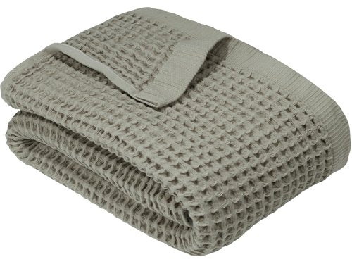 DEMMEX Organic Cotton Waffle Weave Turkish Bath Towel - Ultra Soft Lightweight Quick Dry, Oeko-Tex Certified, 100% Turkish Cotton (Beige, Large (60x30))
