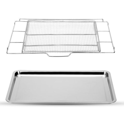 New upgrade Air Fry Tray for 30" Oven with Drip Pan, Compatible with Frigidaire Wall Ovens, Ranges, and Wall Oven/Microwave Combinations，Oven Rack Measures 25" x 16" x 1.75"