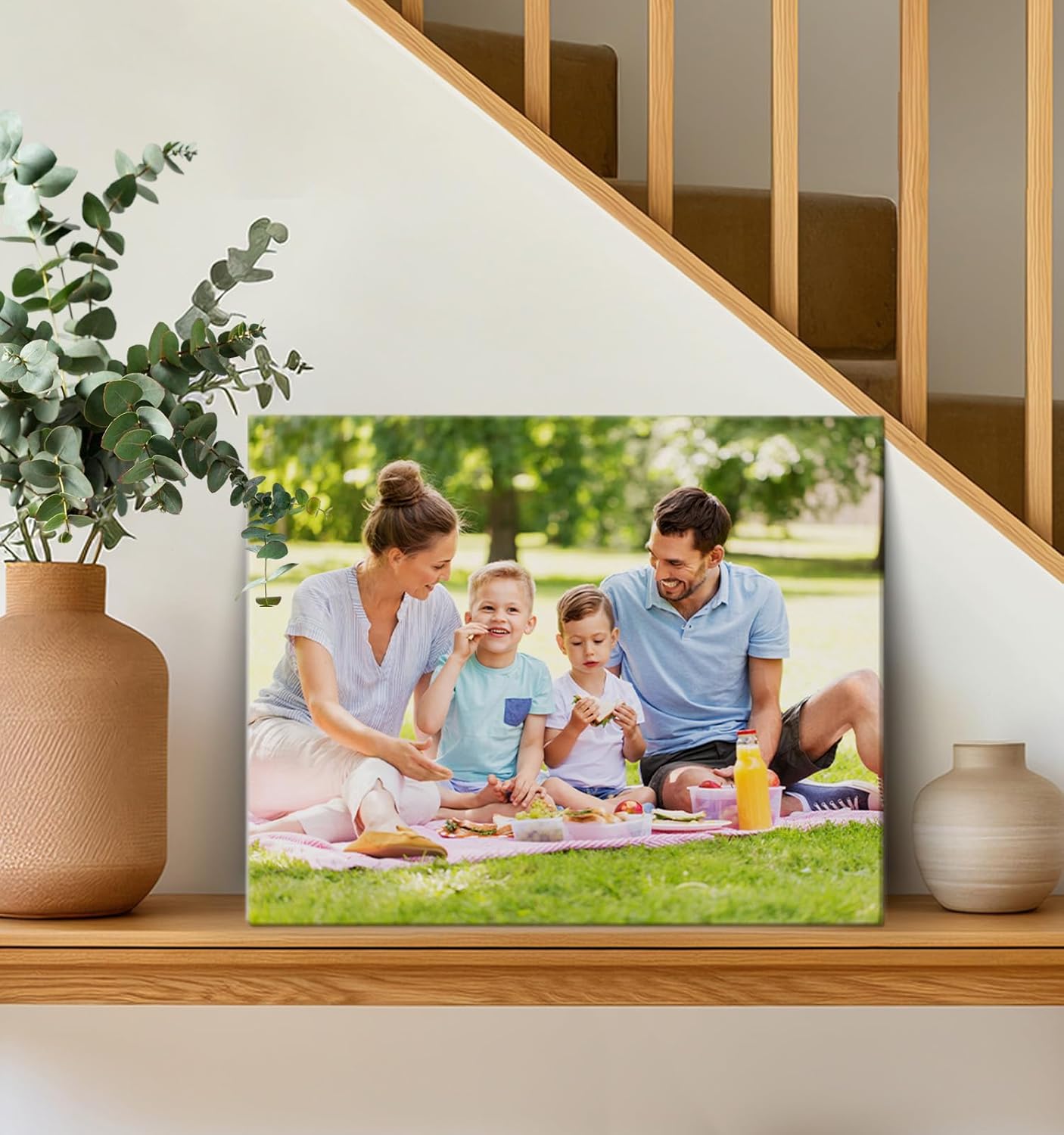 TreeDeal Custom Canvas Prints - Personalized Framed 10” x 8” Photo Wall Art for Home Decor & Gifts