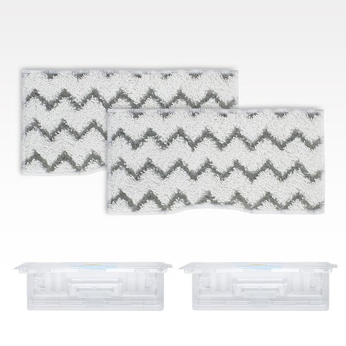Reusable Mop Pad Refills Compatible with Shark VACMOP VM252 VM250 VM205 VM200 VM190 VC205 QM250, Vacuum Mop Pad Refills, Washable mop pad, 2 Packs White