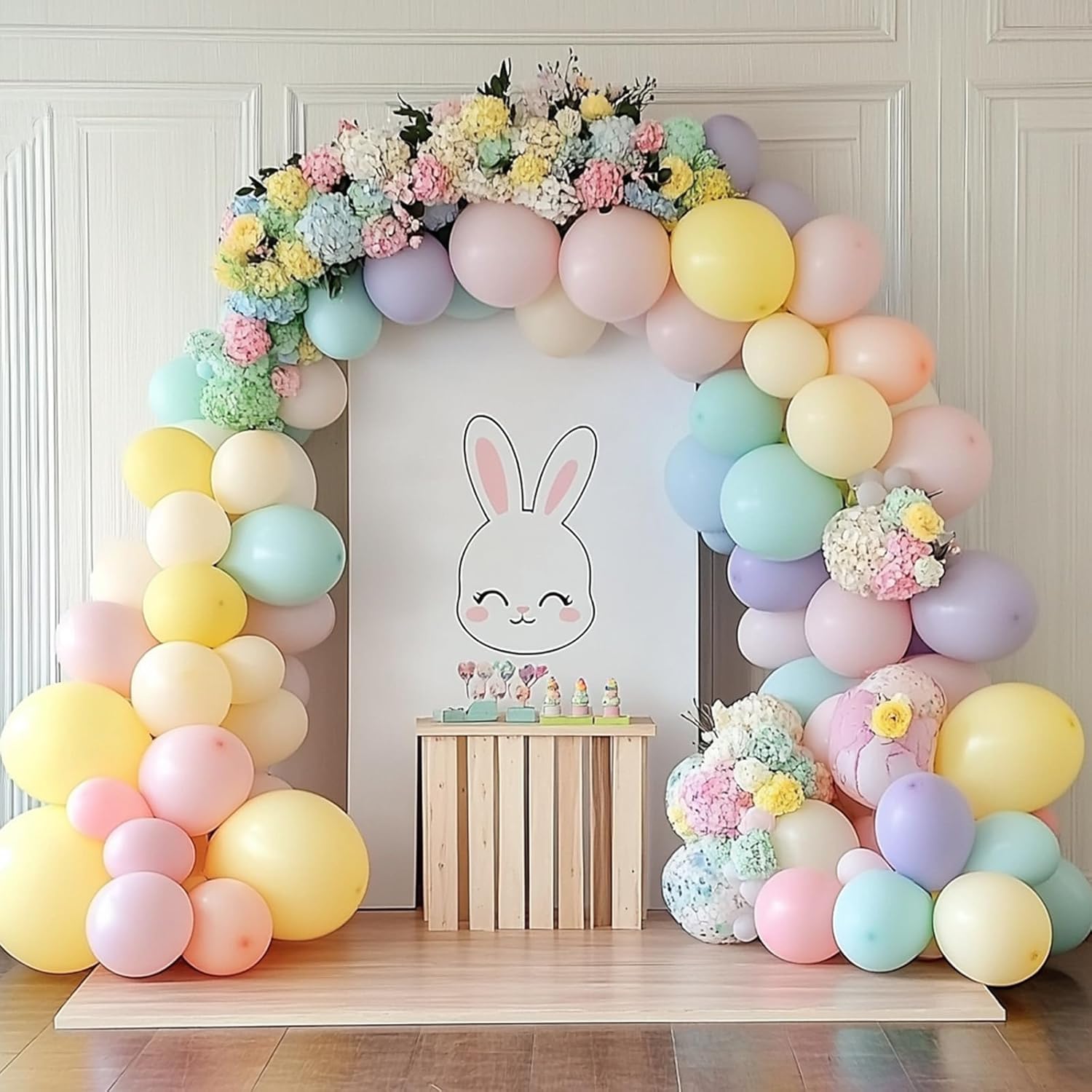 RUBFAC Pastel Yellow Balloons - 129pcs in Various Sizes for Birthday, Wedding & Baby Shower Decor