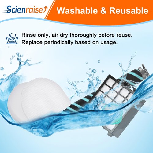 Scienraise 11 Pack AZ4002 Replacement filter for Shark Detect Pro Vacuum AZ4000 AZ4002 AZ4000C, 1 Roller Brush, 2 HEPA Filter, 4 Foam & Felt Filters, 4 Odor Neutralizer Cartridge