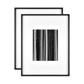 MCS Master & Co. Foundry Metal 14x18 Matted Picture Frame with 8x10 Photo Display, Black Vertical & Horizontal Wall Hanging Frame for Photos & Artwork (2-Pack)