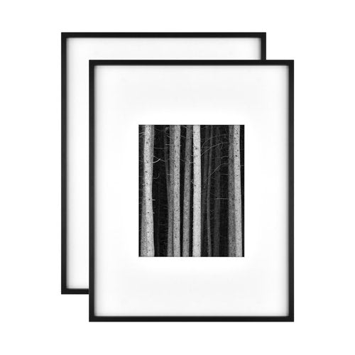 MCS Master & Co. Foundry Metal 14x18 Matted Picture Frame with 8x10 Photo Display, Black Vertical & Horizontal Wall Hanging Frame for Photos & Artwork (2-Pack)