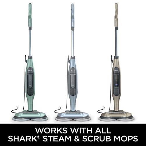 Shark Steam & Scrub Dirt Grip Soft Scrub & Dusting Washable Pads, Fully Reusable, Powerful Cleaning on All Sealed Hard Floors, Compatible with S8001, S8201, S7201 & S7001, Grey, XKITP7000D
