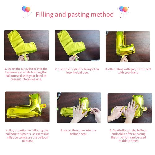 Cartoon Party Balloons, Cute Number 6 Balloon, Pink Thematic Foil Balloons for Party Decorations (Pink6)