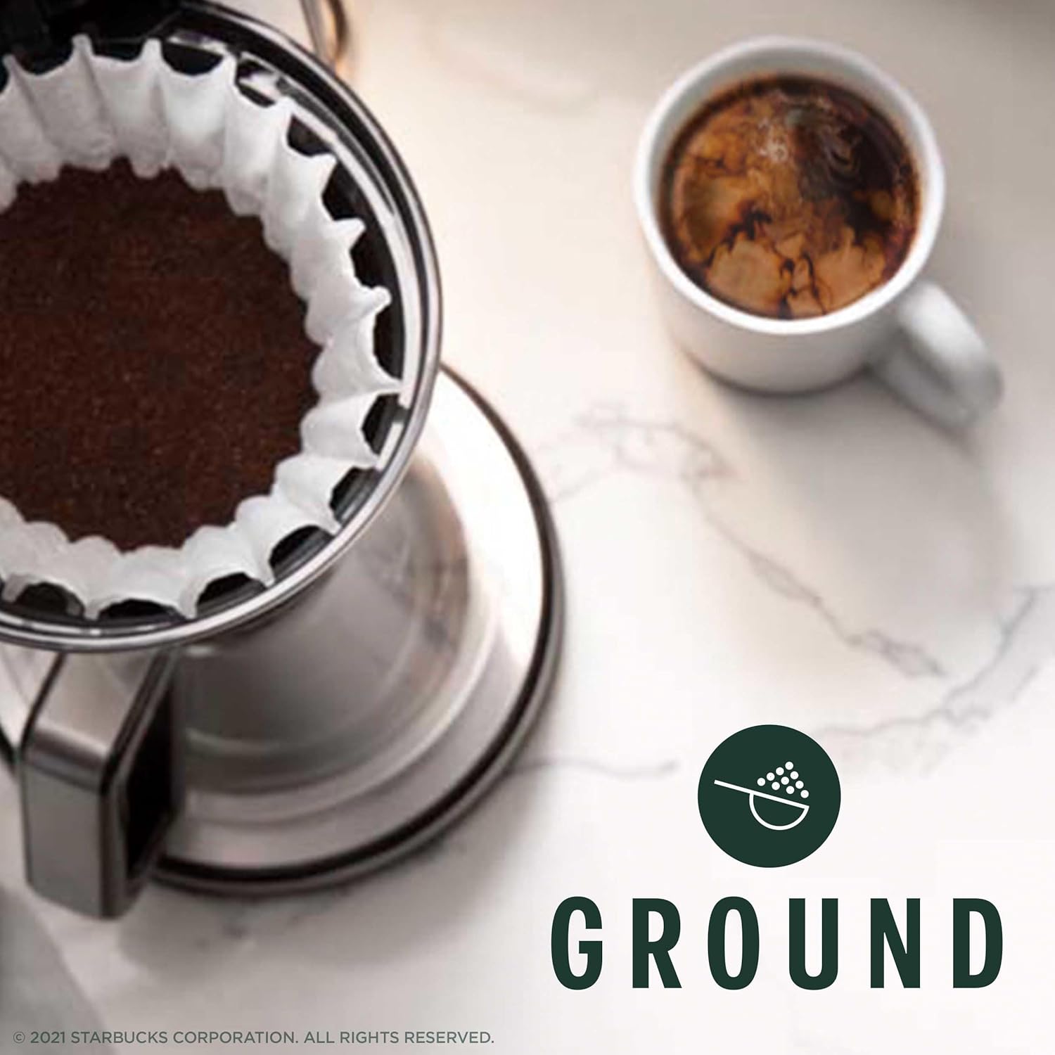 Starbucks Ground Coffee - Decaf Pike Place Roast | Medium Roast, 100% Arabica, 3 Bags (12 oz Each)
