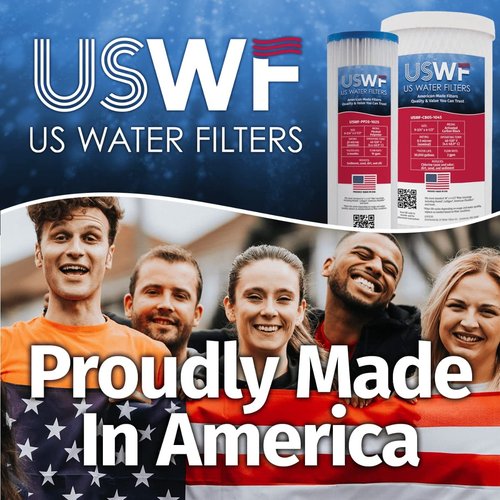 5 Micron 10 Inch x 4.5 Inch | 4-Pack String-Wound Polypropylene Whole House Sediment Cartridge | Compatible with Pentek WP5BB97P, Culligan CW5-BBS, Hydronix SWC-45-1005, Made in USA, US Water Filters