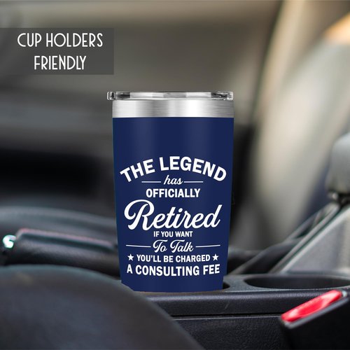 FUNITZ Retirement Gifts for Men - The Legend Has Retired - Retired Tumbler for Dad, Him, Man, Boyfriend, Husband - 20 Oz Tumbler Best Gift for Retirement Men, Fathers Day, Birthday, Christmas Gifts