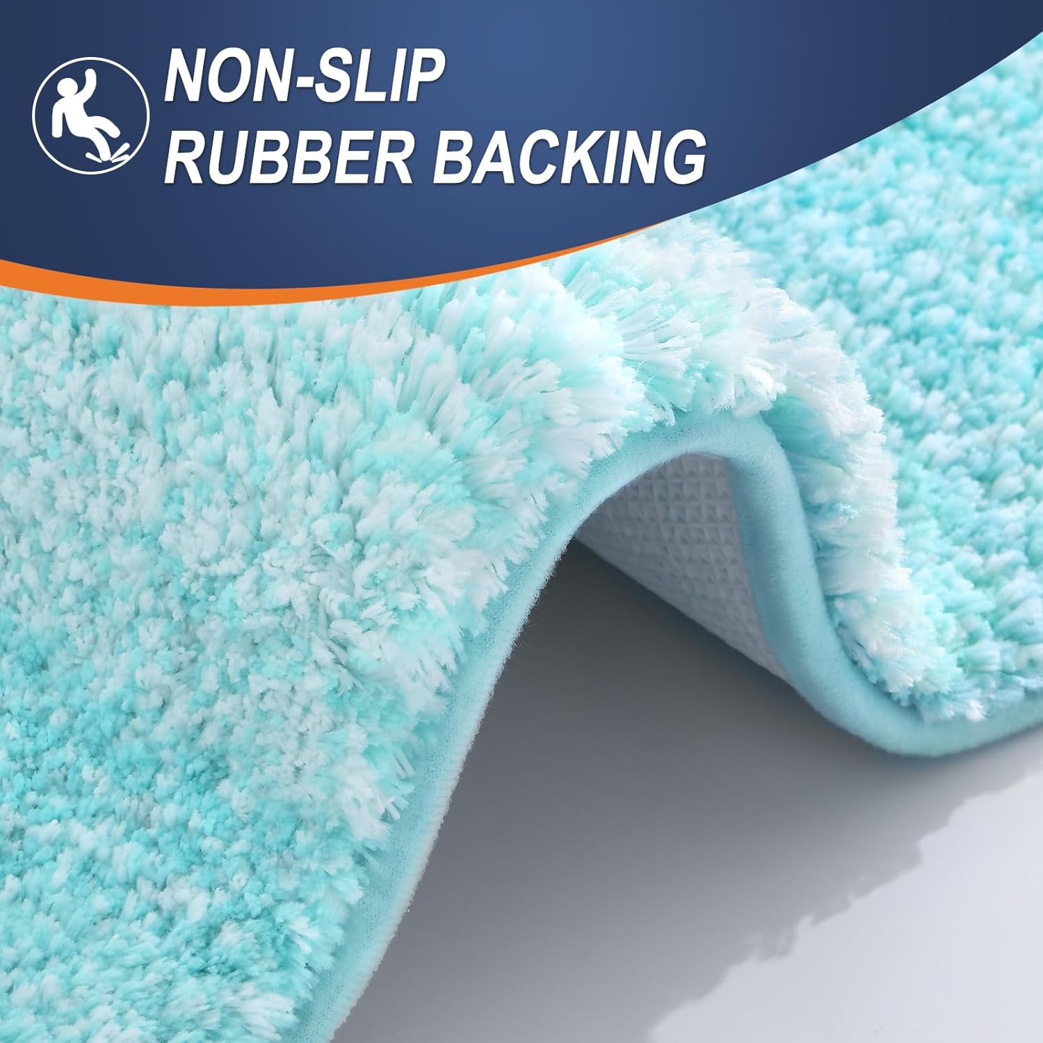 OLANLY Bathroom Runner Rug - Extra Soft Microfiber Mat | Quick Dry, Washable, 70x24, Teal