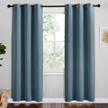 NICETOWN Smoky Blue Blackout Curtains - Thermal Insulated Drapes for Bedroom | 78" Length, 2 Panels, 42" Wide