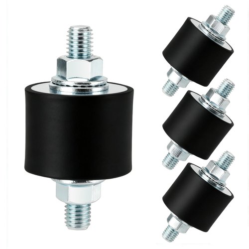 M10 Rubber Studs Shock Absorber Anti-Vibration Isolator Mounts, 40x30mm Rubber Studs Shock Absorber, Cylindrical Vibration Isolators for Diesel Engines, Air Compressors, Vibration Motor 4 Pack