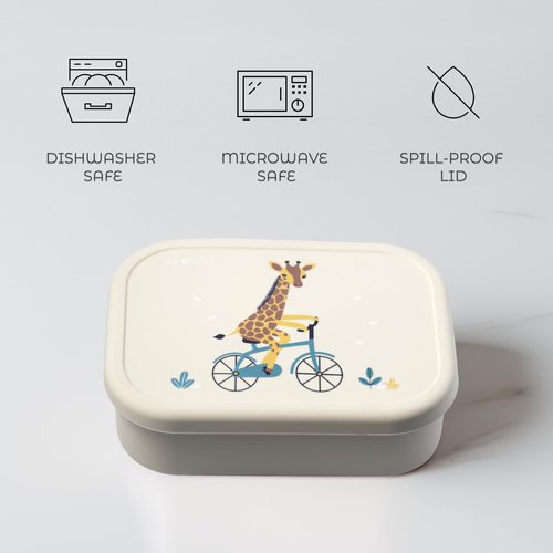 ASOMIC Silicone Bento Lunch Box for Toddlers & Kids, Leakproof & BPA-Free, 3 Compartments, Microwave & Dishwasher Safe, Ideal for Daycare, Preschool & Baby Meals (Crocodile)