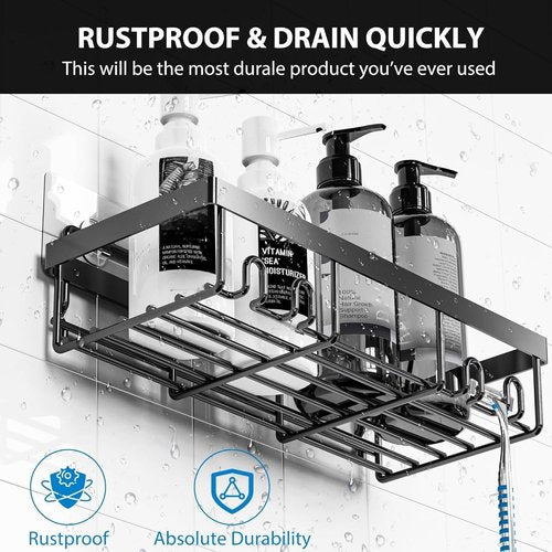 Moforoco Adhesive Shower Caddy Organizer - 5 Pack Corner Shelves for Bathroom Storage & RV Essentials