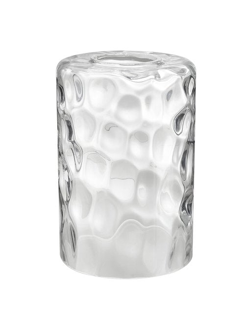 Aspen Creative 23529-63-1, Clear Hammered Glass Shade For Lighting Fixture/Vanity Light/Wall Light/Pendant, Size: 3-7/8" D x 6-1/8" H, 1 Pack