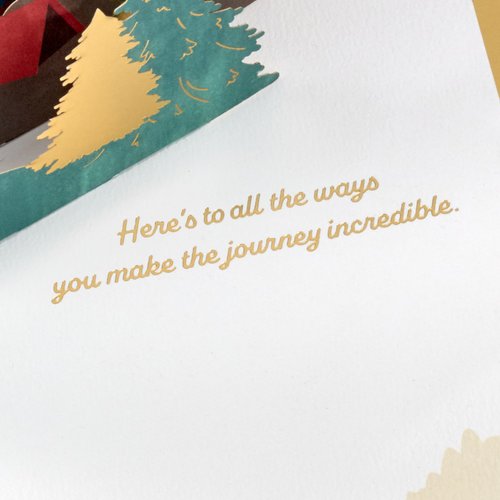 Hallmark Signature Paper Wonder Pop-Up Father's Day Card (Fatherhood Is an Adventure) Mountain, Lake, Trees
