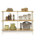Furinno RATA 3 x 2 Industrial Multipurpose Flat Base Bookshelf, Bookcase with Metal Frame, Columbia Walnut