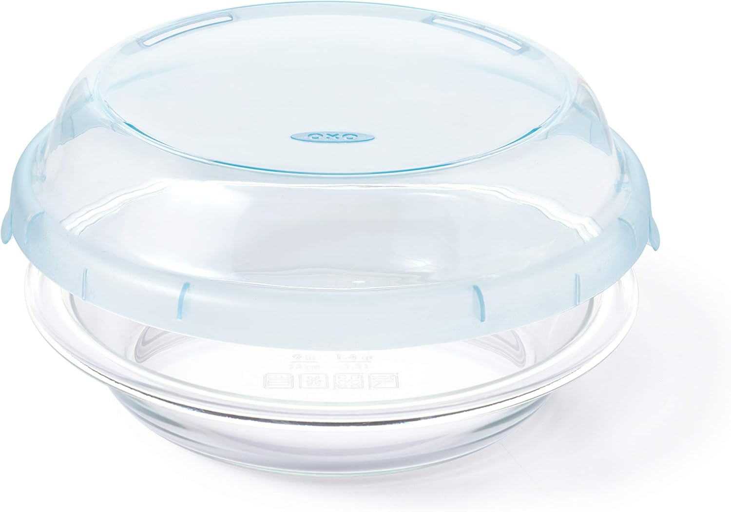 OXO Good Grips Glass Pie Plate with Lid - Durable, Oven-Safe Design for Perfect Baking