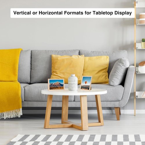 JCJMY 8x11 Picture Frame - Versatile Wall Mounting & Tabletop Display | Natural Finish for Photos