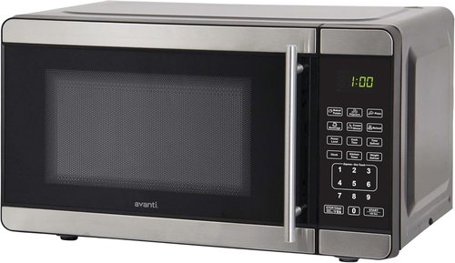 Avanti Microwave Oven - 700 Watts Compact Design with 6 Pre-Cooking Settings | 0.7 Cu.Ft. Metallic Finish