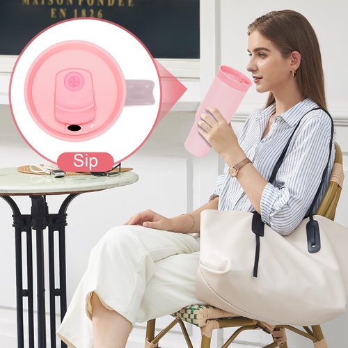 Tumbler Lids Replacement for 40oz Owala Cup, Replacement Spill Proof Splash Resistant Tumbler Lid, Reusable Tumbler Covers for Owala Cup Accessories,BPA-Free (Pink)