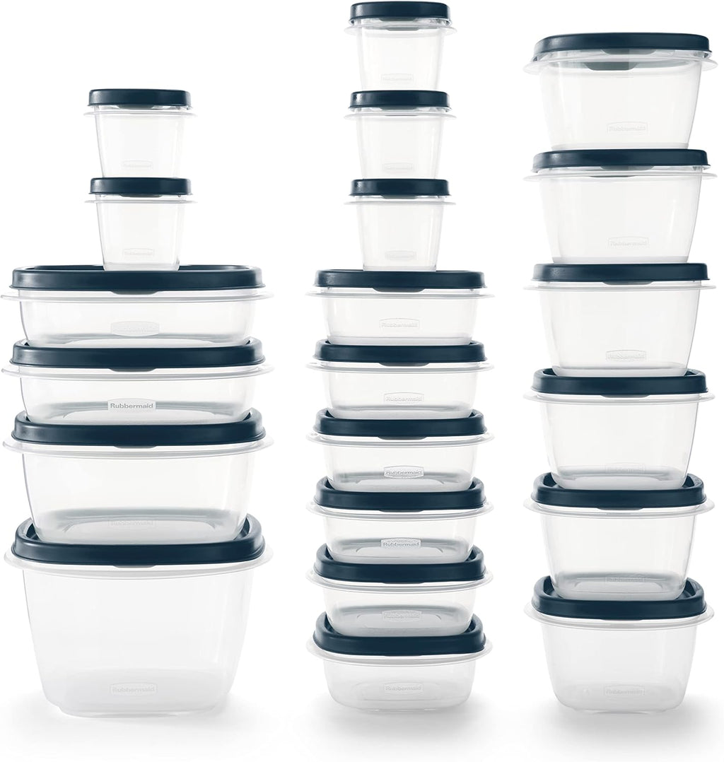 Rubbermaid EasyFindLids Food Storage Containers - Special-Edition Insignia Blue, 42 Pieces