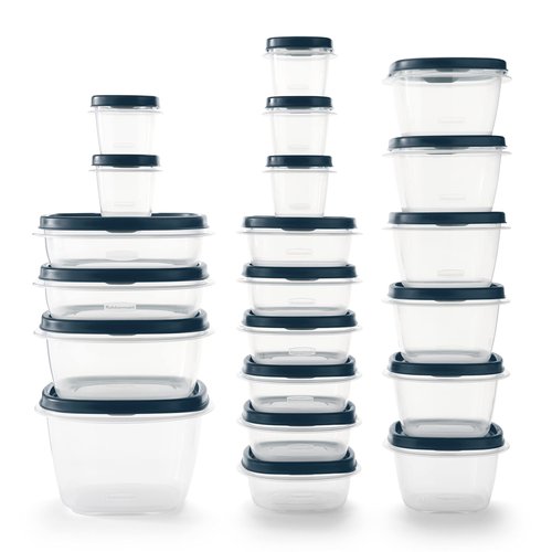 Rubbermaid EasyFindLids Food Storage Containers in Special-Edition Insignia Blue, 42 Piece