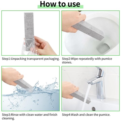 25 Pieces Pumice Stone Toilet Bowl Cleaner, Pumice Scouring Stick Remove Hard Water Ring in Toilet, Pumice Stones for Cleaning, Household, Bath, Kitchen, Pool (5.9 x 1.4 x 0.9 Inches)