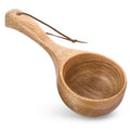 Giantree Wooden Kitchen Scoop, Wooden Bath Salt Ladle Rice Spoon Multipurpose 8.3 Inch Large Capacity Wooden Ladle Sauna Water Scoop for Cooking Stirring, Bath Salt, Canisters Flour