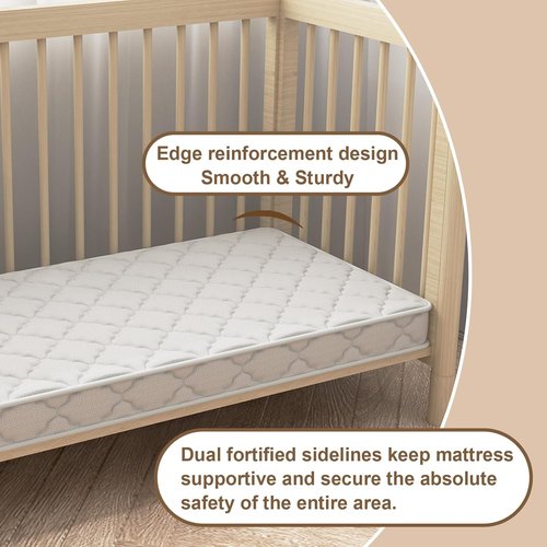CertiPUR-US Medium Firm Mattress - High Density Foam, Edge Reinforced, Odorless | Standard Size, Pure White