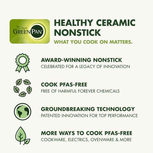 GreenPan Hybrid 8” Nonstick Stainless Steel Frying Pan, APEX Tri-Ply Thermobond PFAS-Free Ceramic Skillet, Induction & All Cooktop Compatible, Oven Temp to 850°F, Dishwasher Safe, Silver