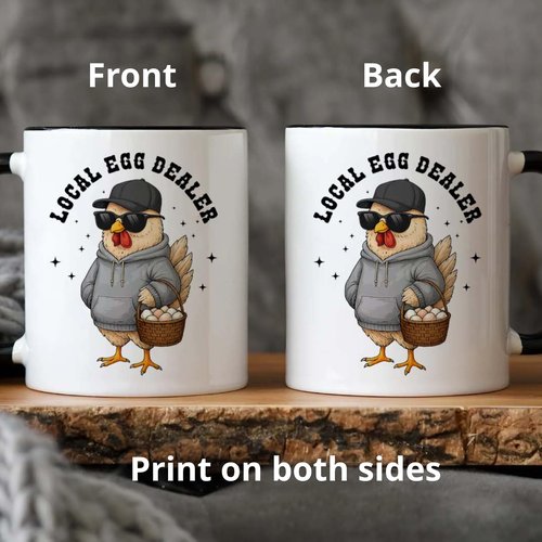 Mothers Day Gift For Chicken Lover - Local Egg Dealer Coffee Mug – Funny Chickens Cups For Friend, Farmer, Women, Man - Unique Chickens Gifts For Christmas, Birthday