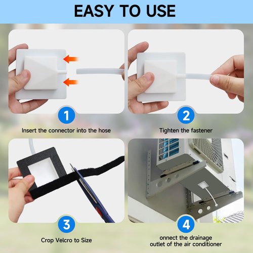 LCGAOYA 10FT Air Conditioner Drain Hose,Window Air Conditioning Drainage Kit,Portable AC Drain Hose Connector, with Transparent Pipe, Suitable for Window Air Conditioning and Mini Split Units