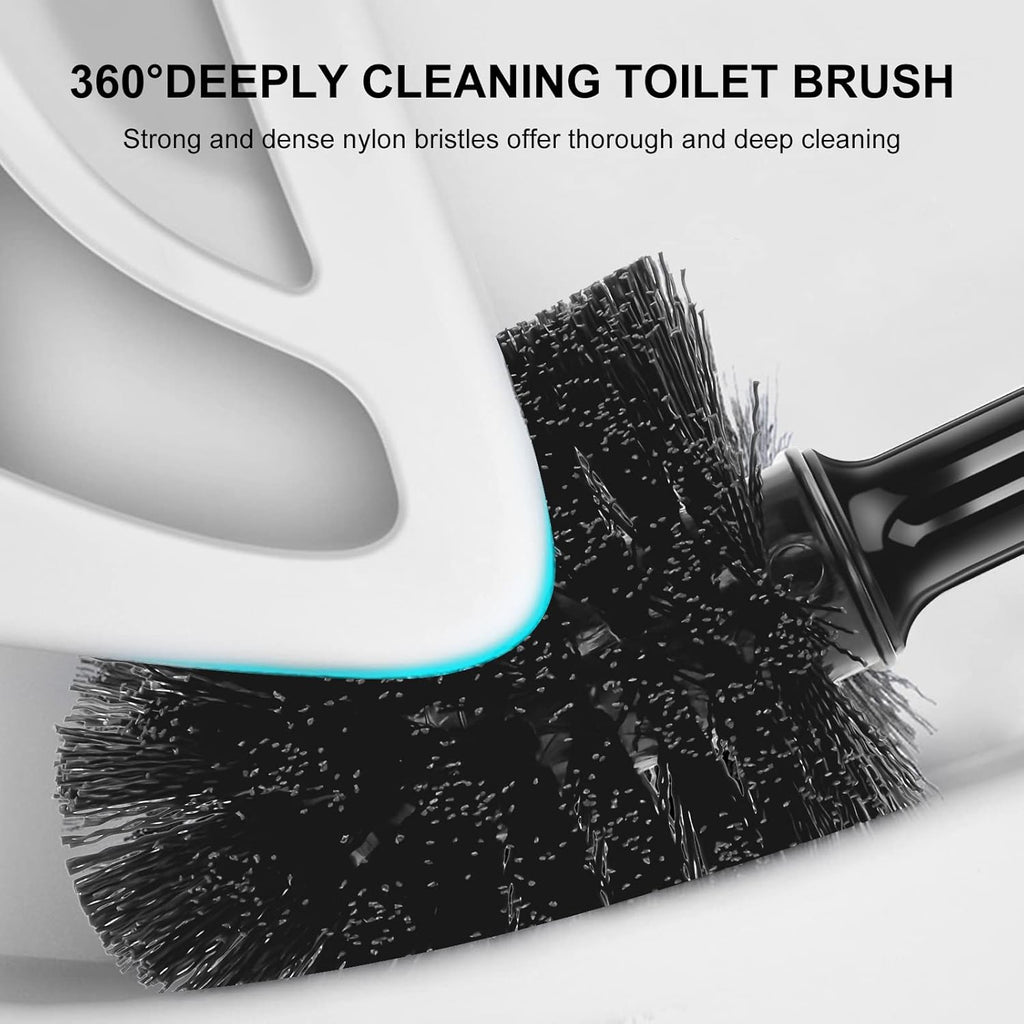 SetSail Toilet Brush and Plunger Set | Heavy-Duty Bathroom Cleaning Tools - Black