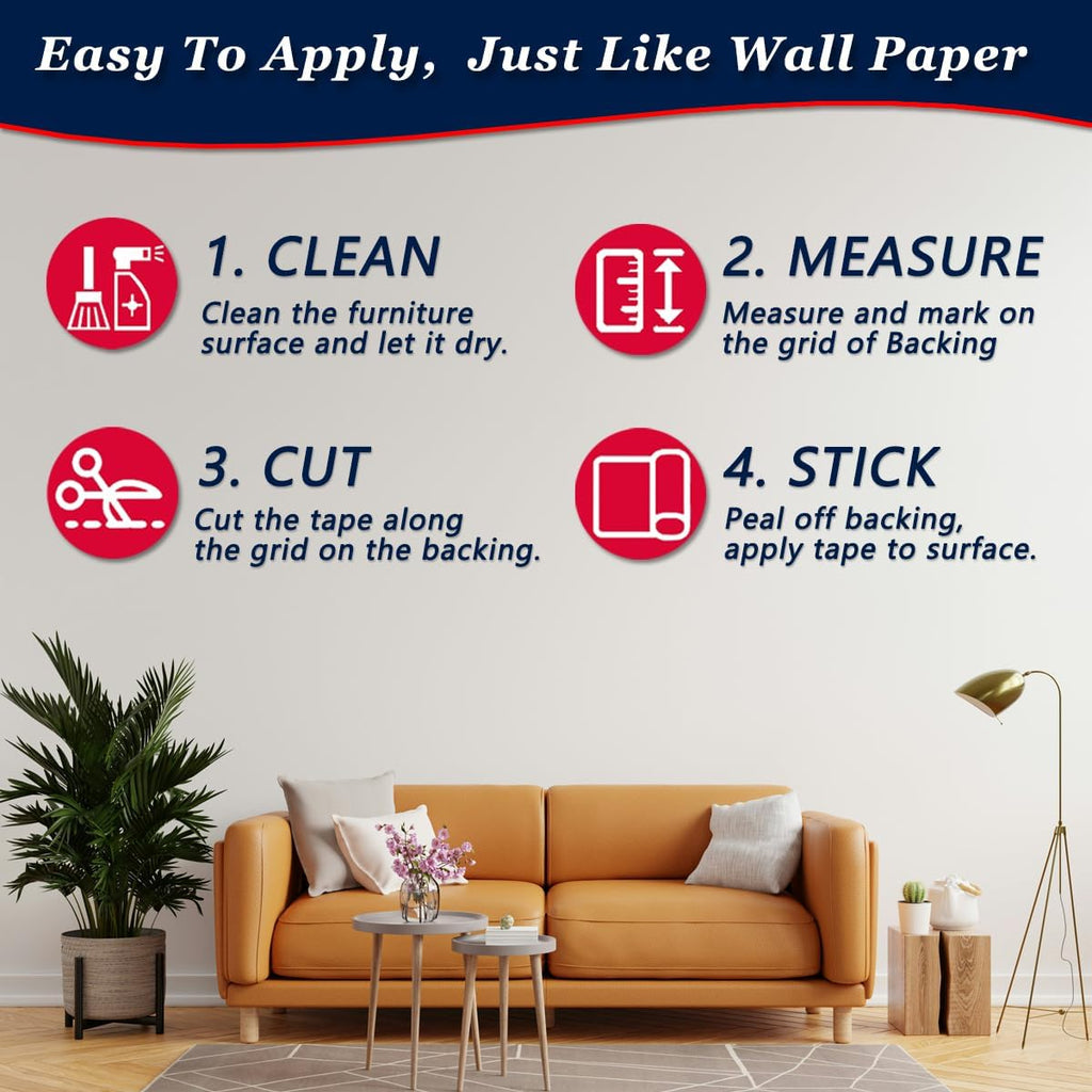 Skiennix Anti-Cat Scratch Furniture Protector - 12"x200" Single-Sided Sticky Tape for Sofas, Carpets & Doors