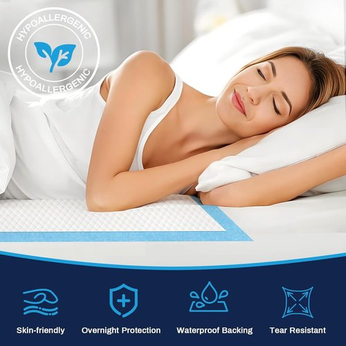 AAY Heavy Duty Disposable Bed Pads - Extra Large 36"x44" Tear-Resistant Waterproof Underpads (20pcs)