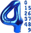 Numbers Balloons 40 Inch - Navy Blue Number 4 Balloons for 4th Birthday Celebration