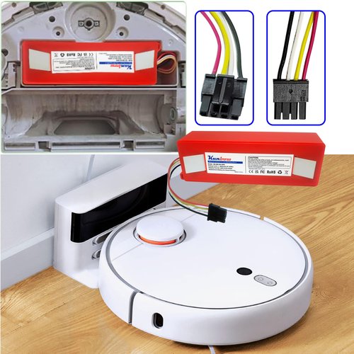 kunbow 6800mAh Replacement Battery for Xiaomi Roborock S4 S5 S6 S7 S50 S60, Battery for Xiaomi Roborock Q5 Q7 Pro/Max+，for Xiaomi Mi Robot, Mijia 1. and 2. Generation Vacuum Cleaner (14.4V/97.92Wh)