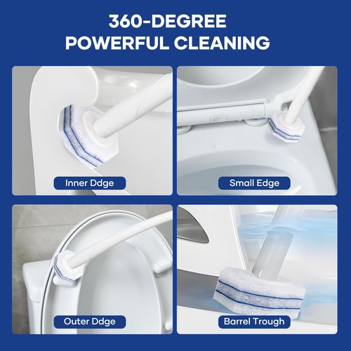 80 Toilet Wand Refills Fits for Clorox Toilet Wand,Upgrade 3-Layer Disposable Bowl Cleaner Refills for Bathroom Cleaning,3X Cleaning Power,No Falling Apart