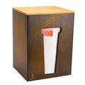 Cozee Bay Bamboo Trash Bag Dispenser with Lid, Trash Bag Holder Organizer, Garbage Bag Dispenser for Kitchen Countertop, Under Sink and Wall Mount - Extra Large (Vintage Brown)