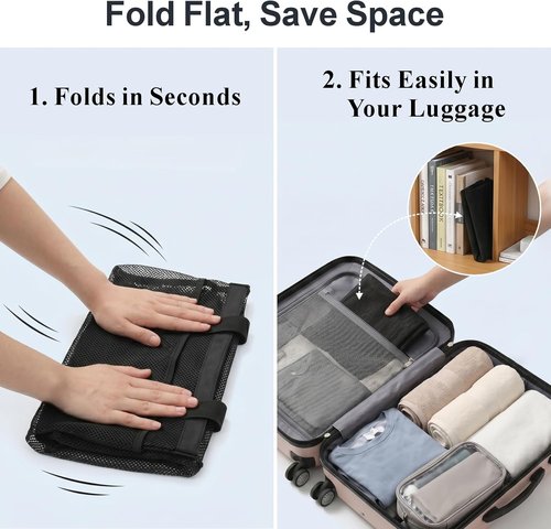 F-color Mesh Shower Caddy - Portable 8 Pocket Quick Dry Organizer for College Dorm & Travel | Black
